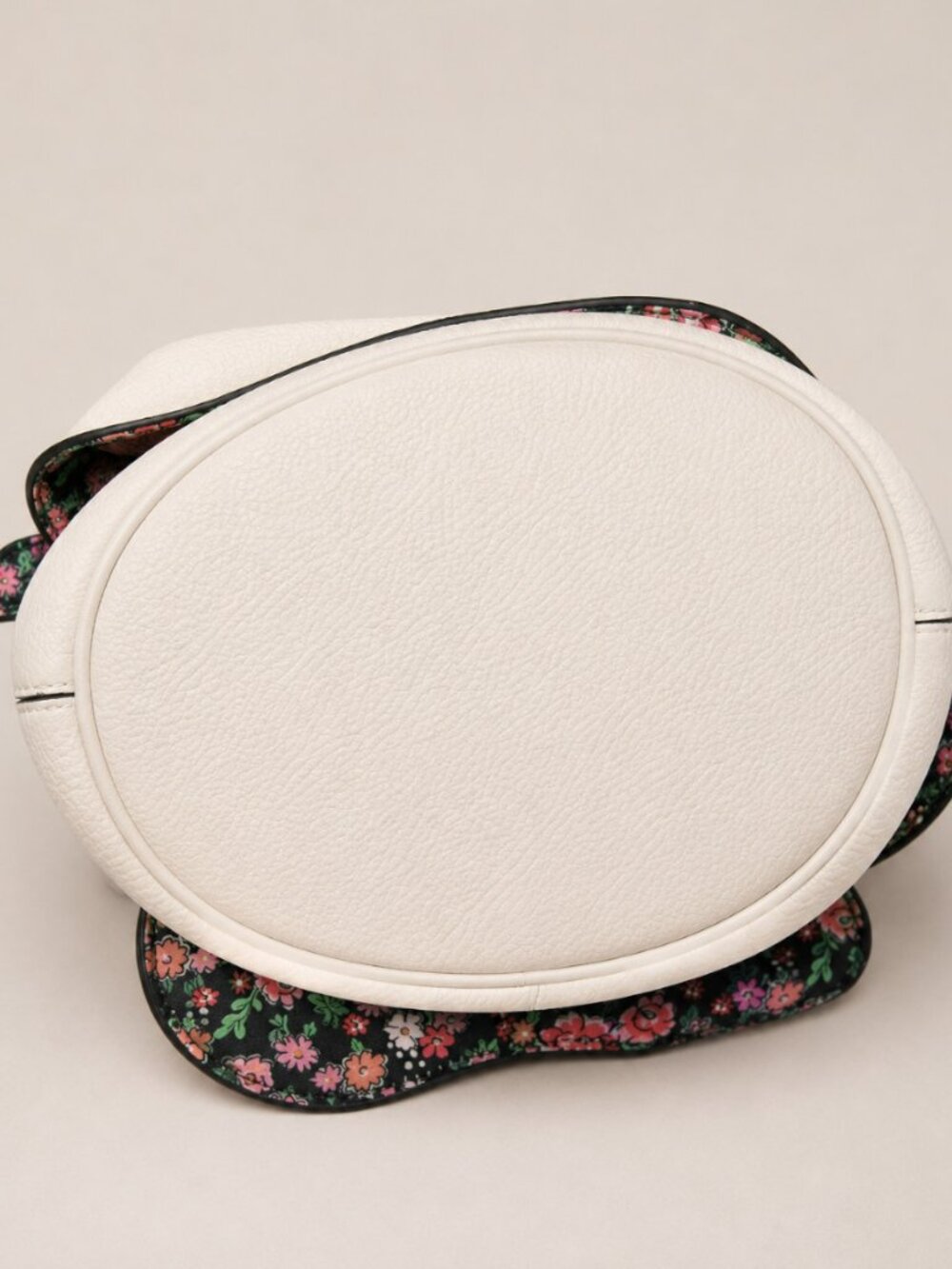 Coach Blossom Petal Bucket Bag Chalk Pebble Leather Floral Limited Edition w/ Du - Picture 10 of 14